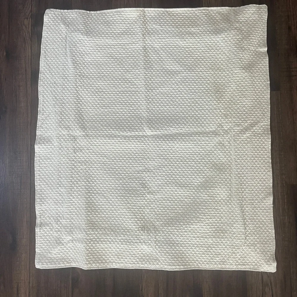 Safari Animal Print Baby Quilt Tan Waffle Knit Border Toile Size 34